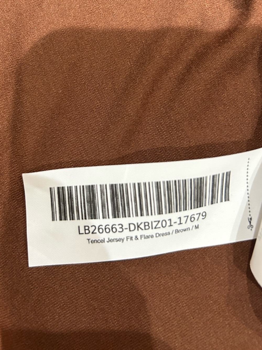 Quince Tencel Jersey Fit Flare Midi Dress Brown Stretchy Size M NWT Classic Chic - Picture 8 of 11